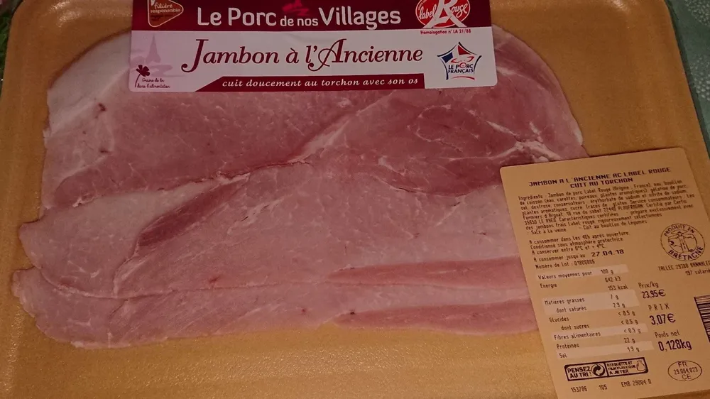 Le porc de nos village jambon à l'ancienne label rouge