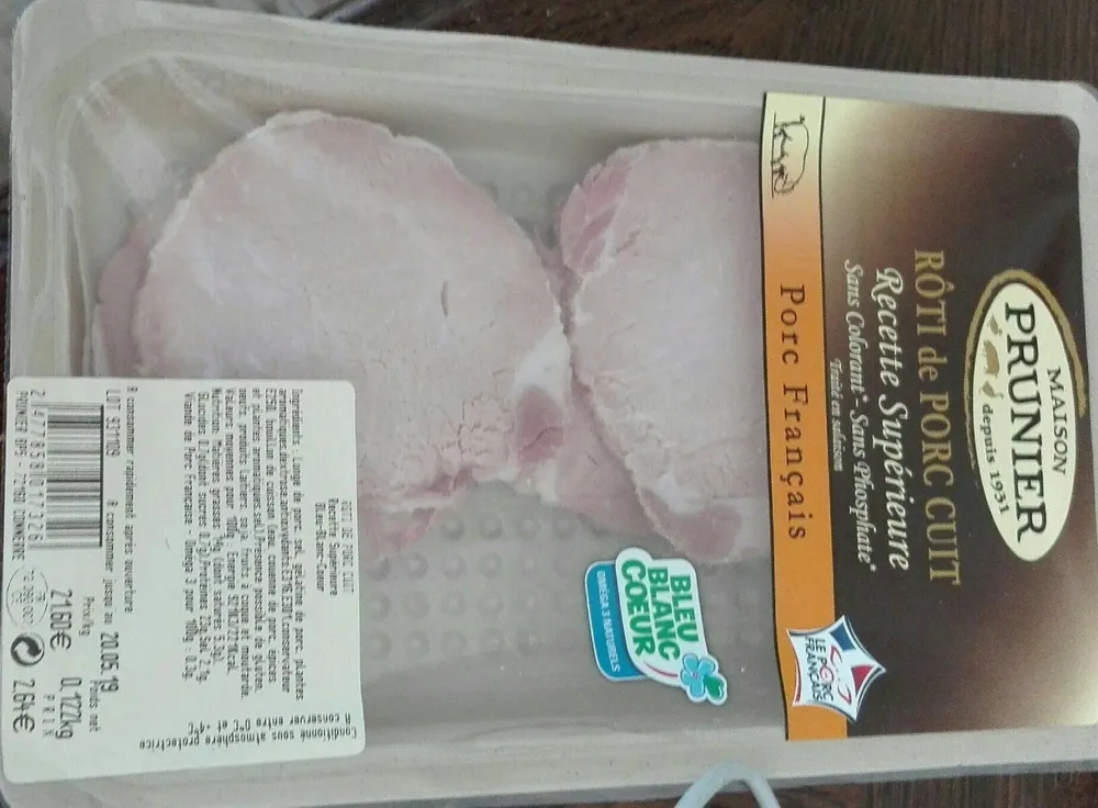 Rôti de porc cuit