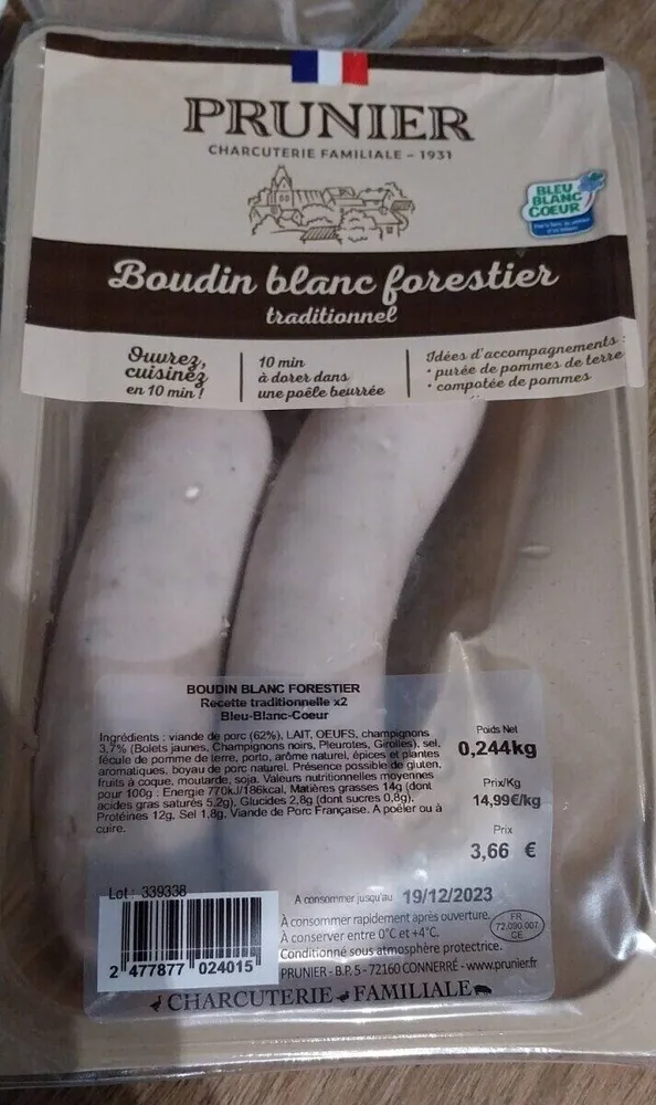 Boudin blanc forestier