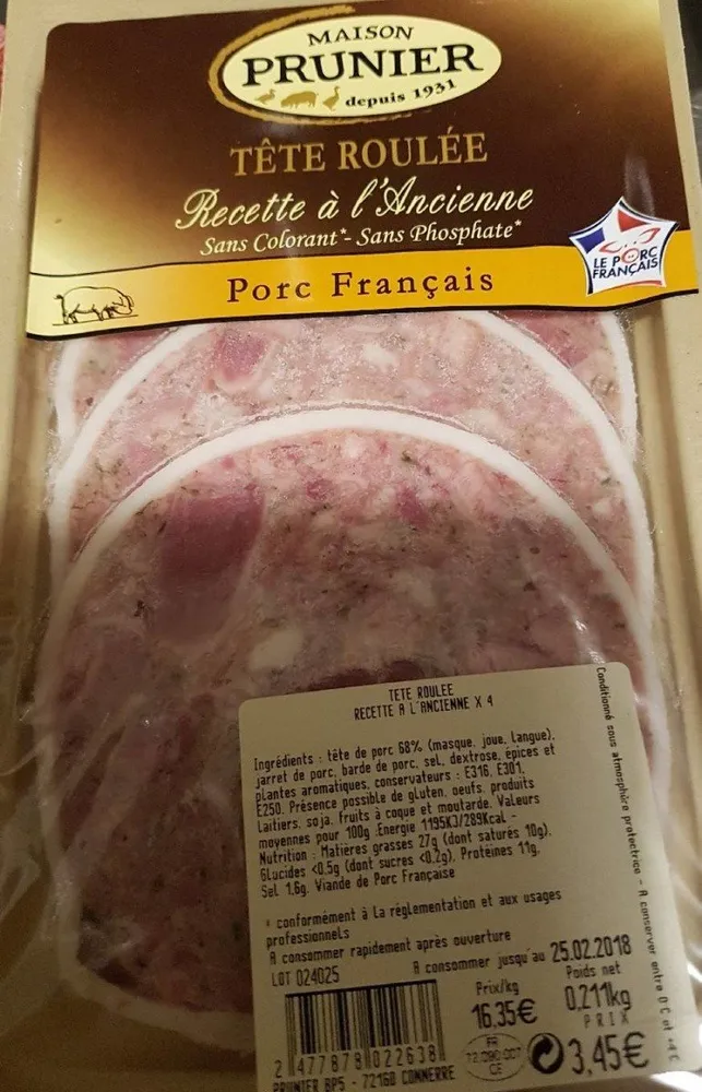 Tete roulée recette a l ancienne