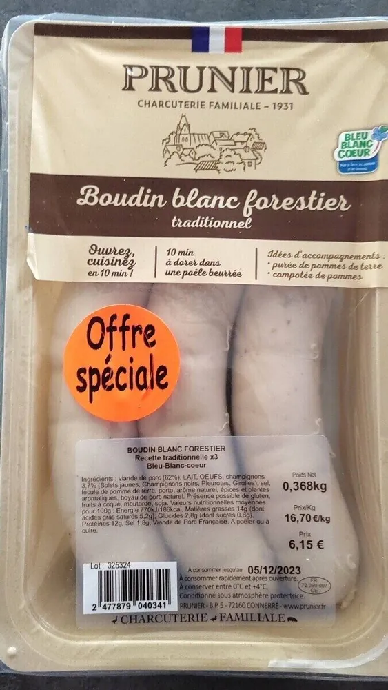 Boudin blanc forestier