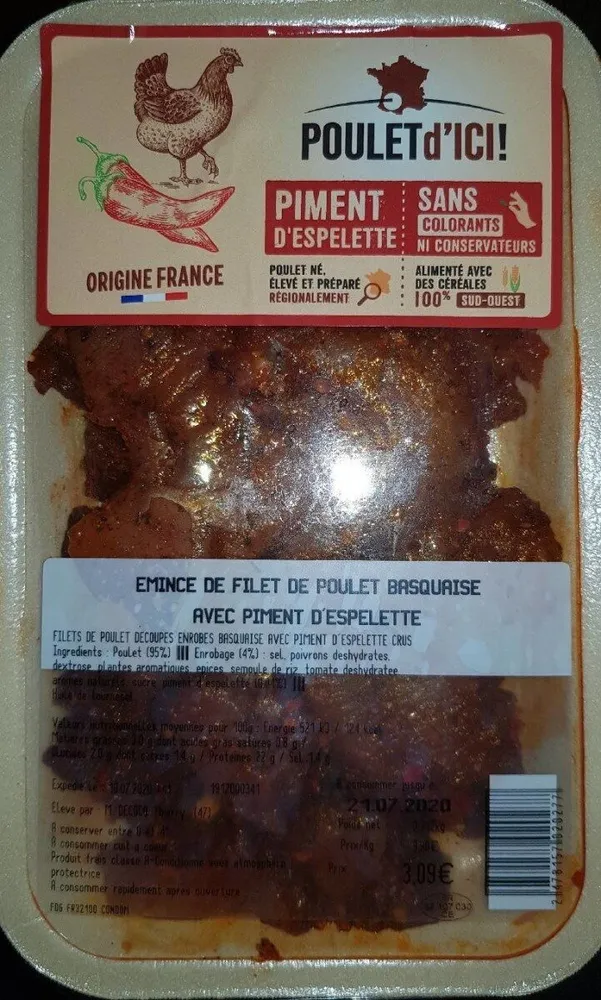Poulet piment d'Espelette