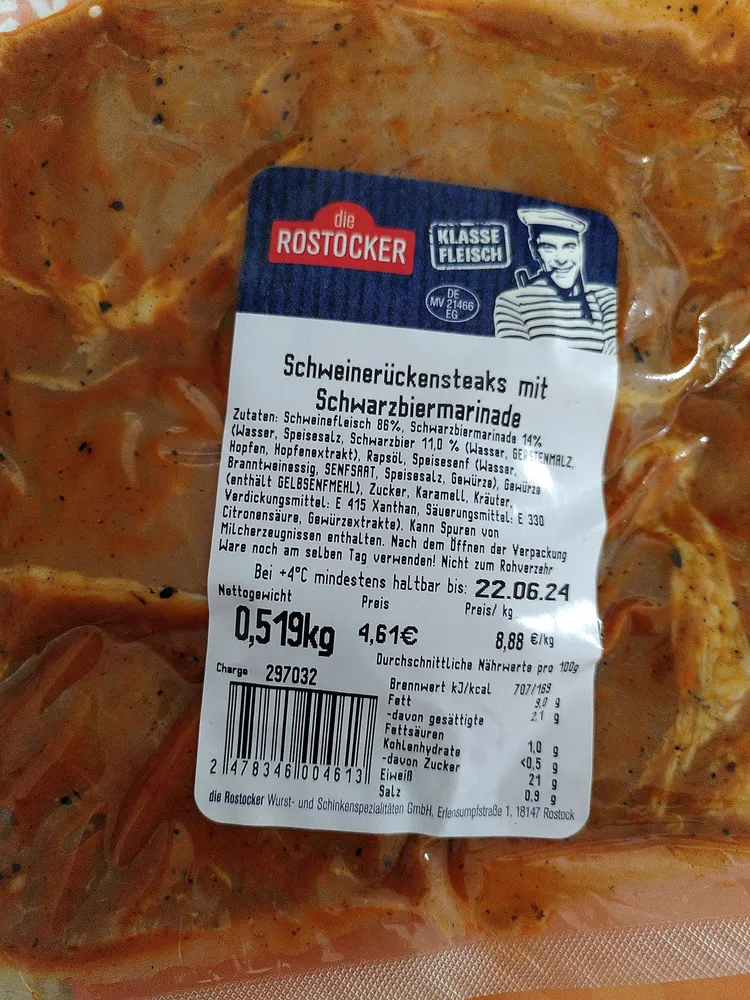 Schweinerückensteaks mit Schwarzbiermarinade