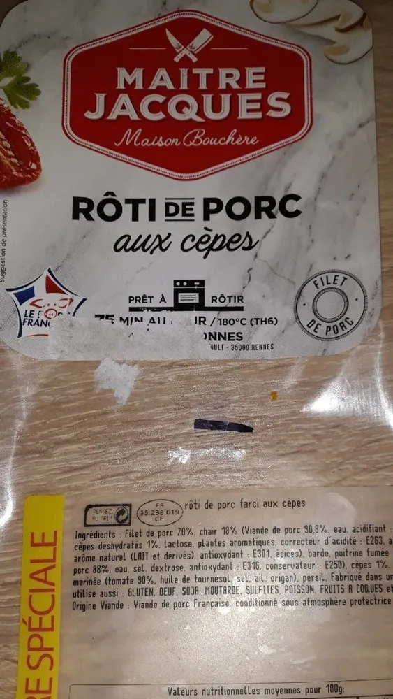 Rôti de porc aux cèpes