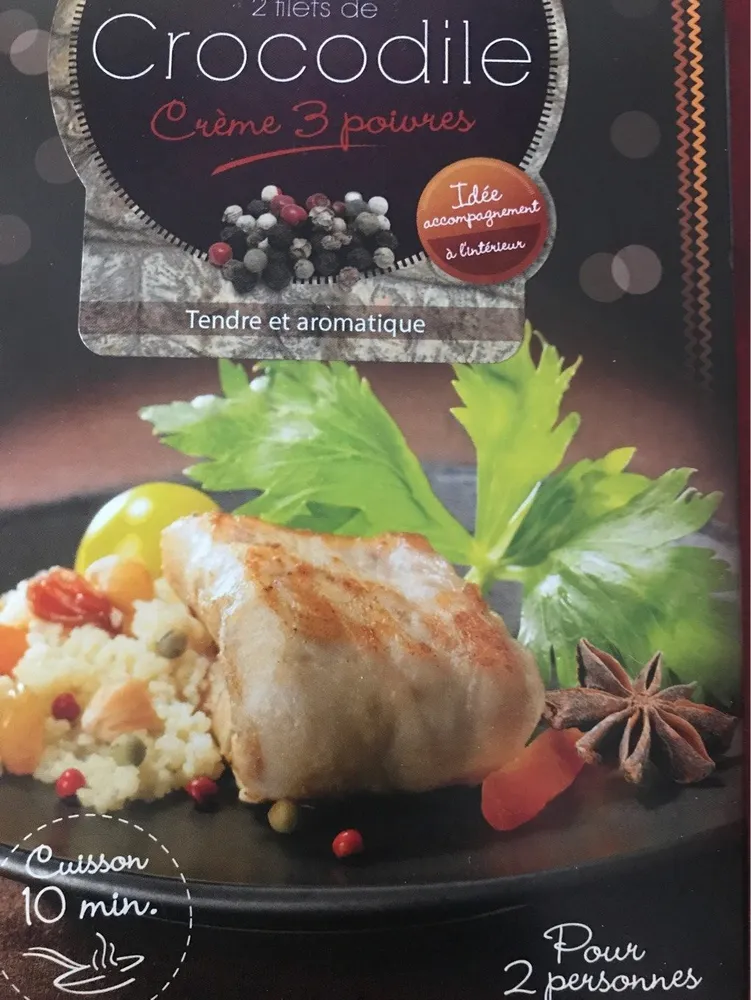 2 filets de crocodile marinés au poivre