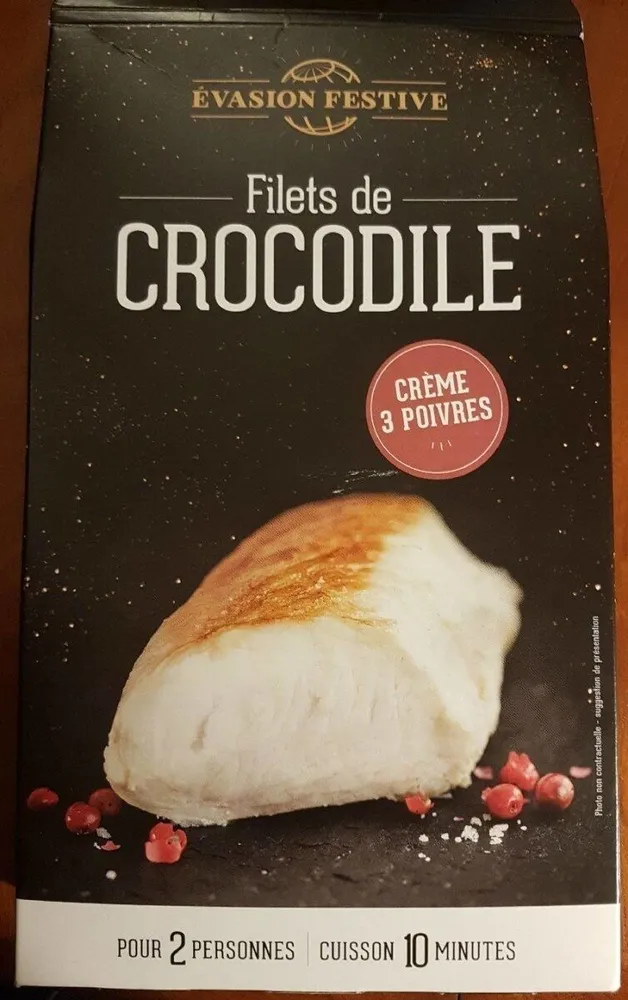 2 filets de crocodile marinés au poivre