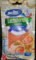 Lachsforelle in Scheiben, mild geräuchert