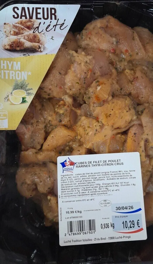 Cubes filet de poulet