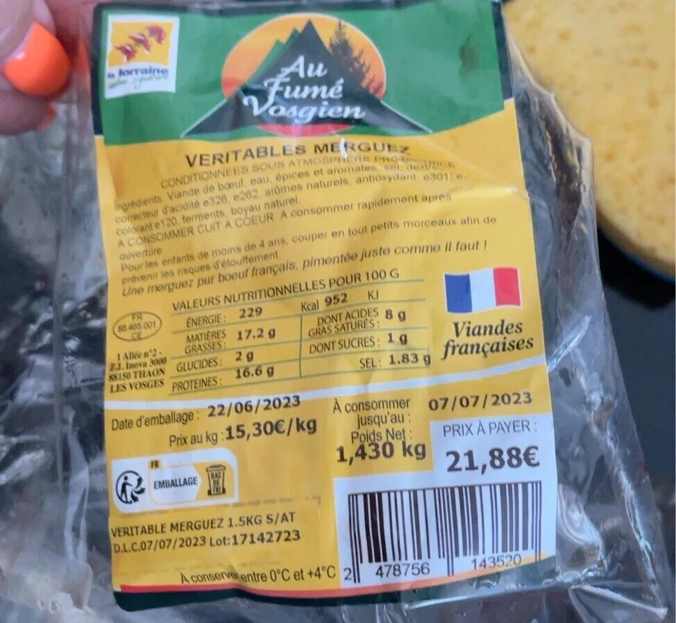 Veritables merguez