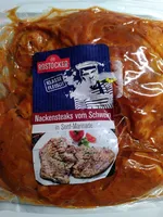 Nackensteak vom Schwein in Senf-Marinade