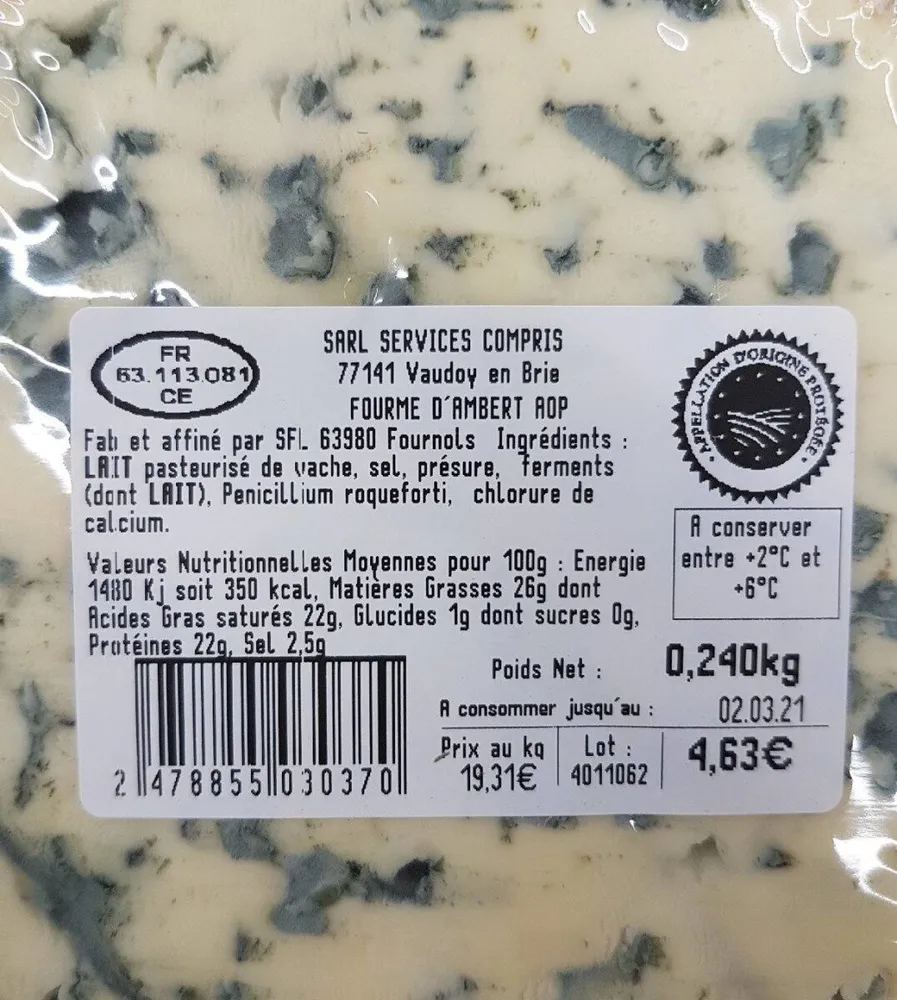 Fourme d'Ambert AOP