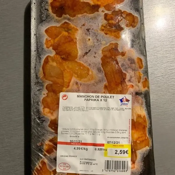 Manchons de poulet paprika