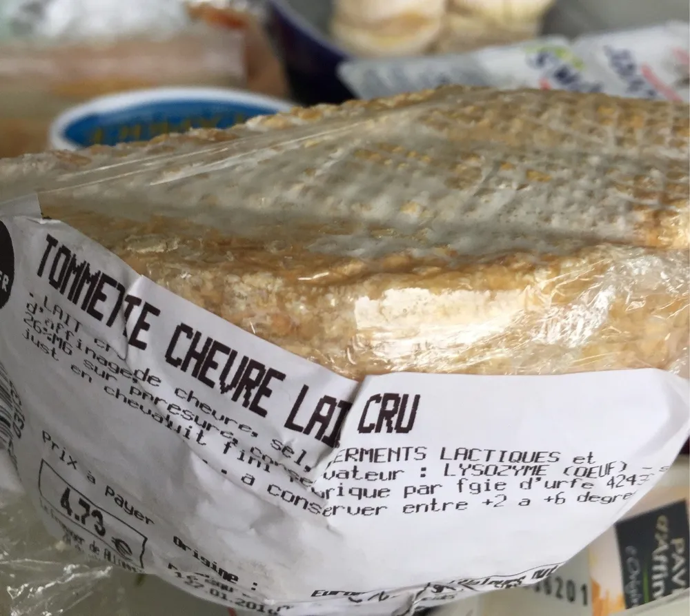Tomette chevre lait cru