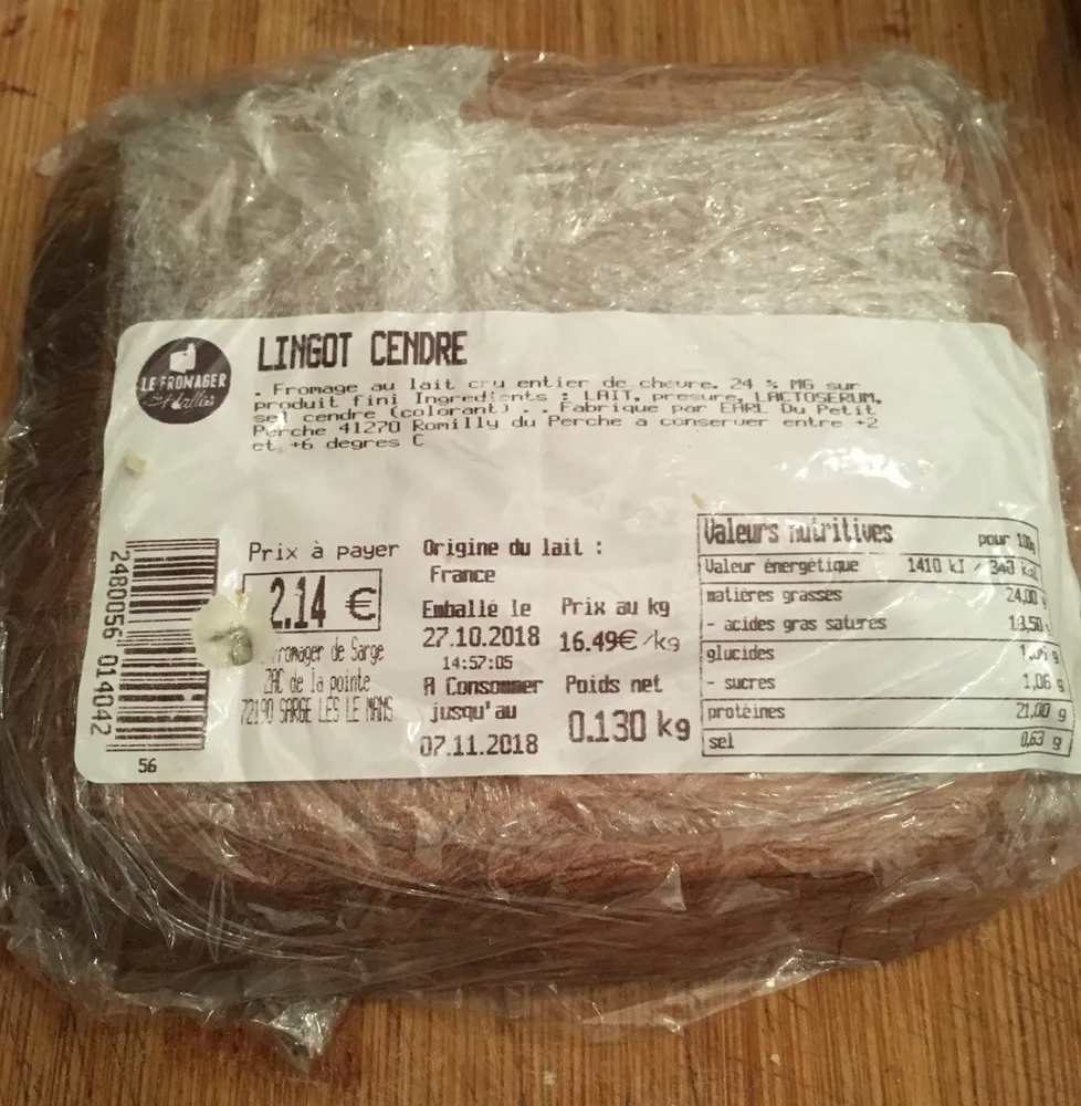 Lingot cendre