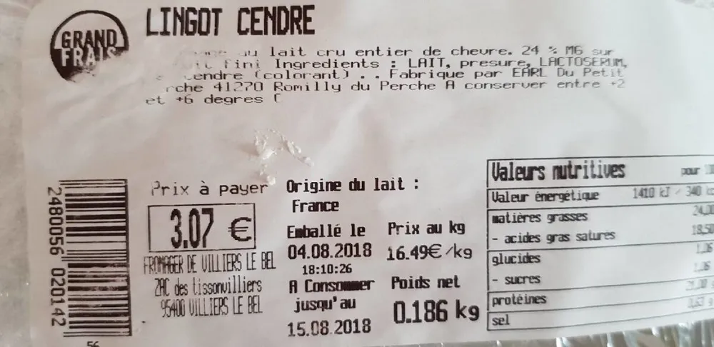 Lingot Cendré