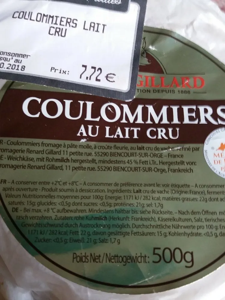 Coulommiers au lait cru