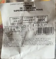 TERRINE DE CAMPAGNE SUPERIEURE LABEL ROUG