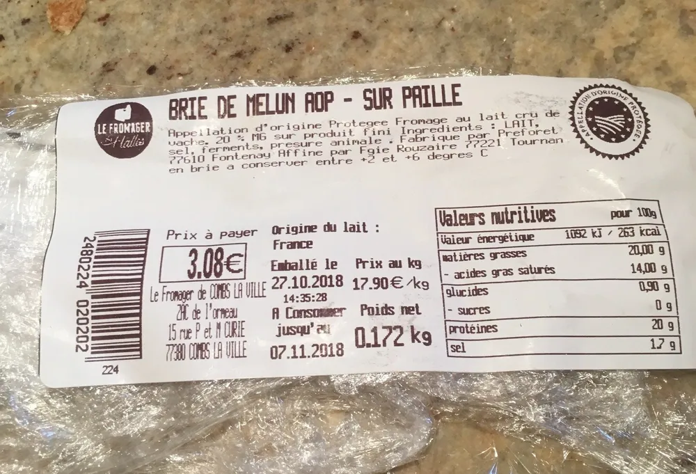 Brie de melun AOP