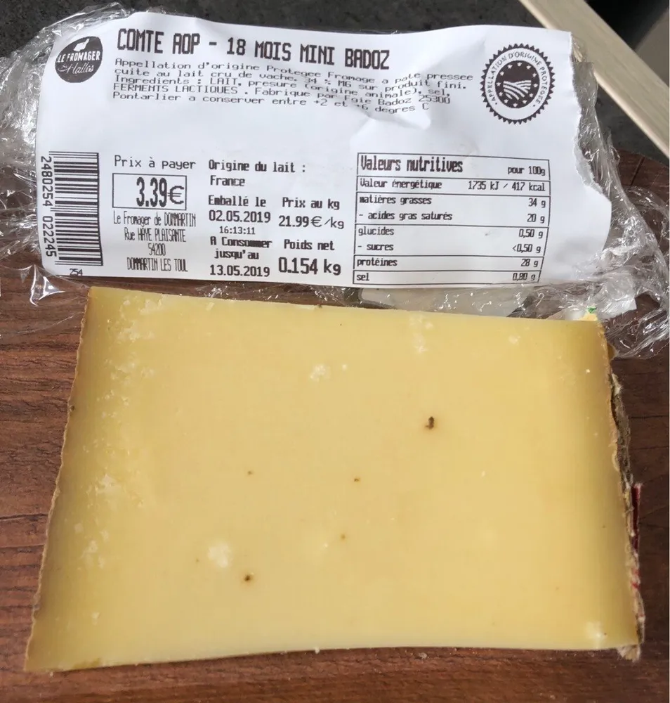 Comte AOP 18 mois mini badoz