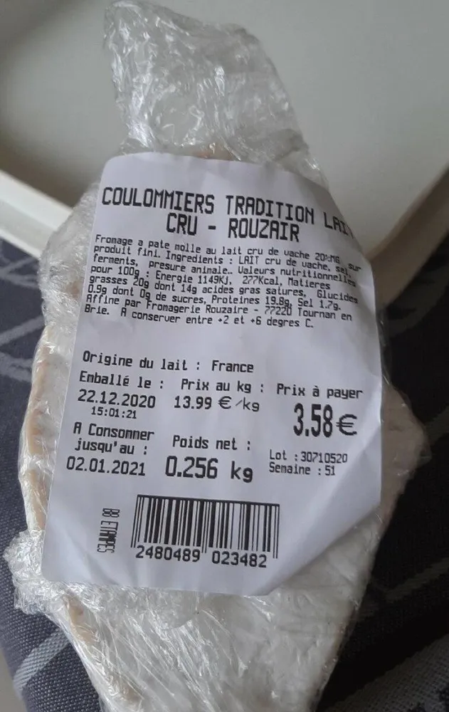 Coulommiers tradition lait cru rouzair