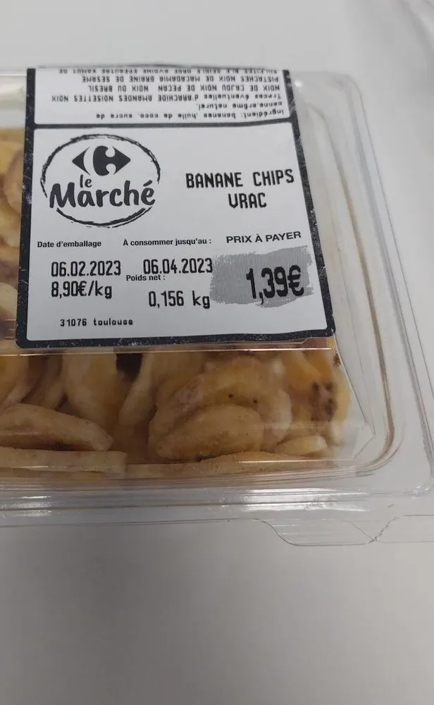 Bananes chips vrac