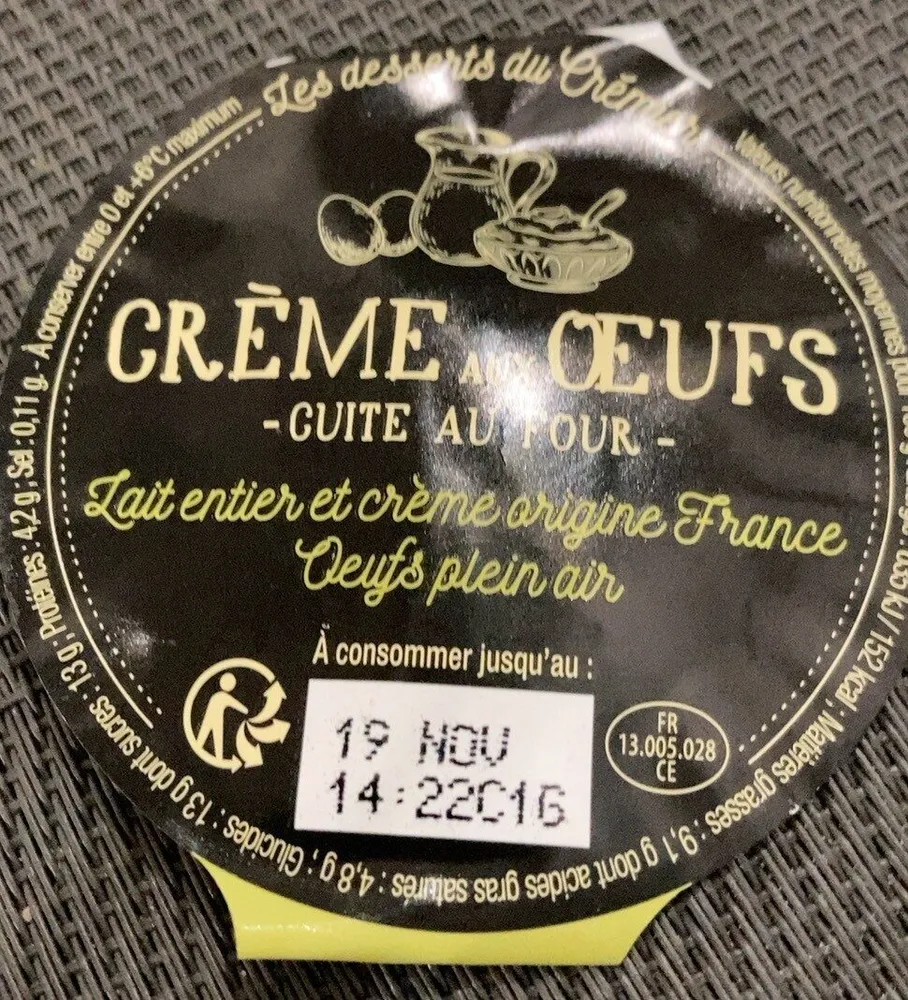 Creme aux oeufs