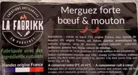 Merguez forte boeuf et mouton