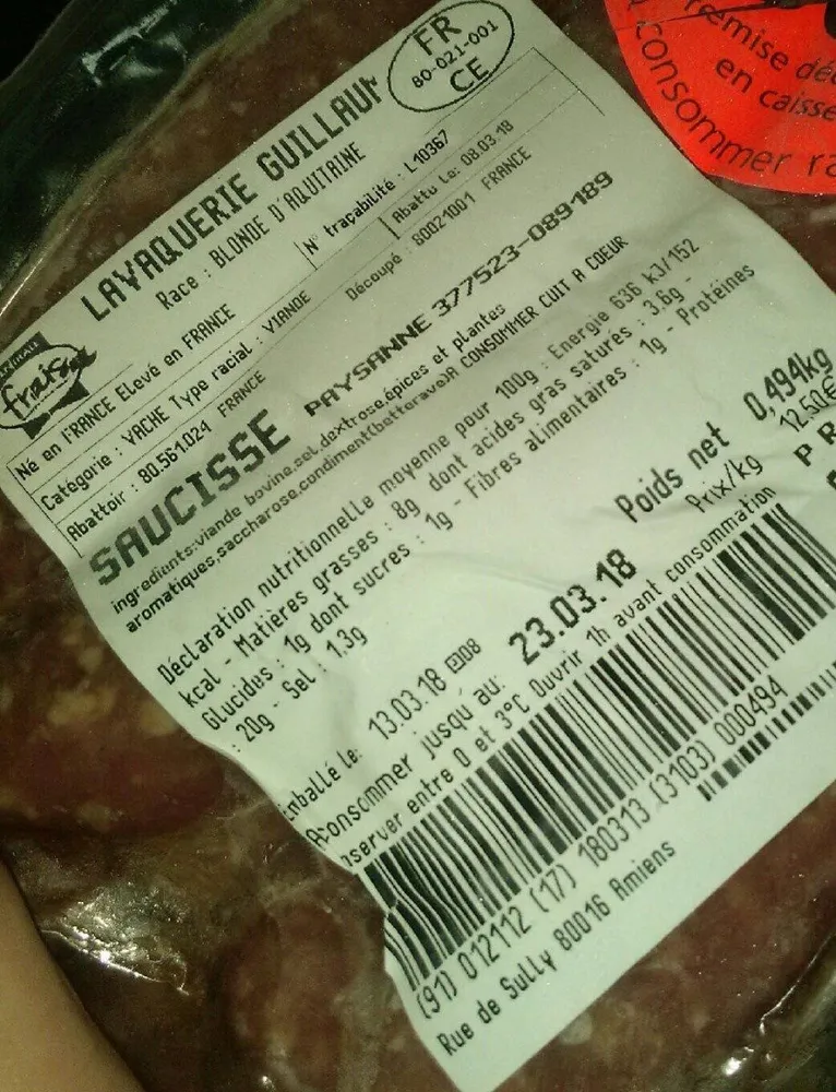 Saucisse paysanne