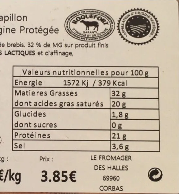 Roquefort AOP Papillon