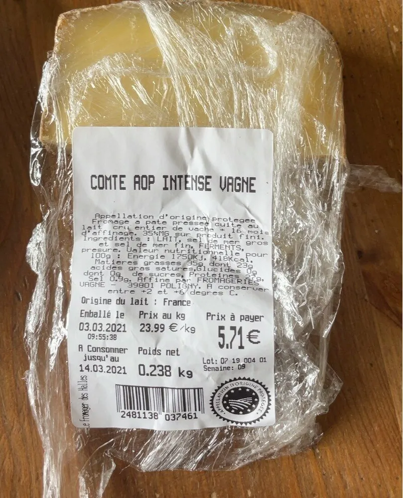 Comte AOP intense vagne