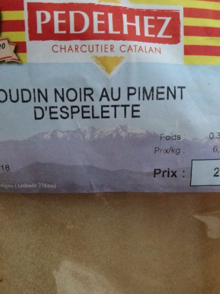 Boudin noir au piment d'Espelette