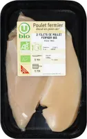 Filet de poulet fermier jaune bio, France, 2 pièces