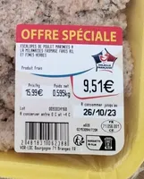 Escalops  De Poulet Marinees a Le milanaises fromage frais ail et fines herbes