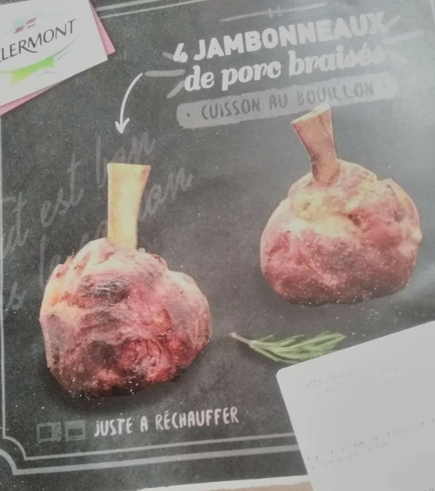 4 jambonneaux de porc braisés