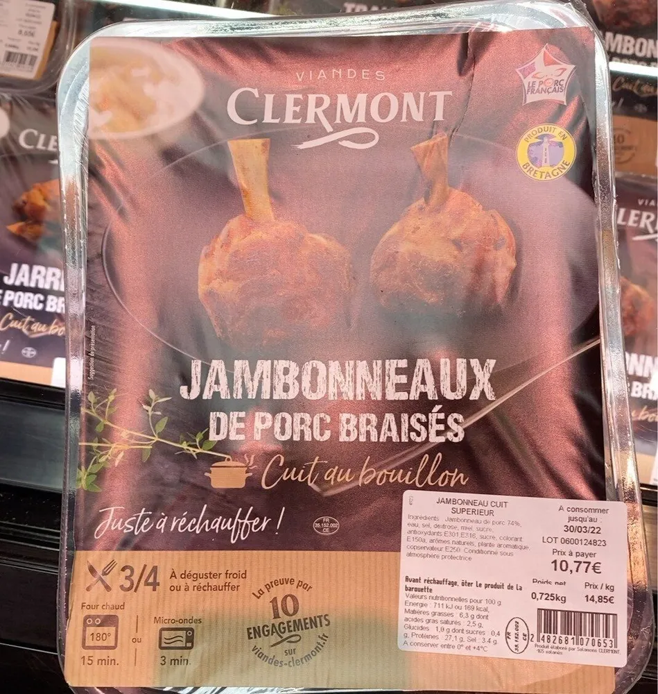 Jambonneaux de porc braisés
