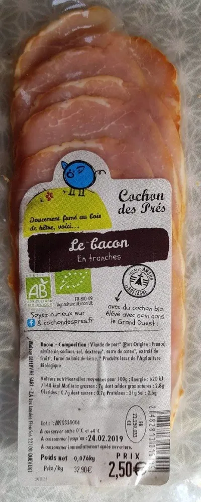 Bacon en tranches
