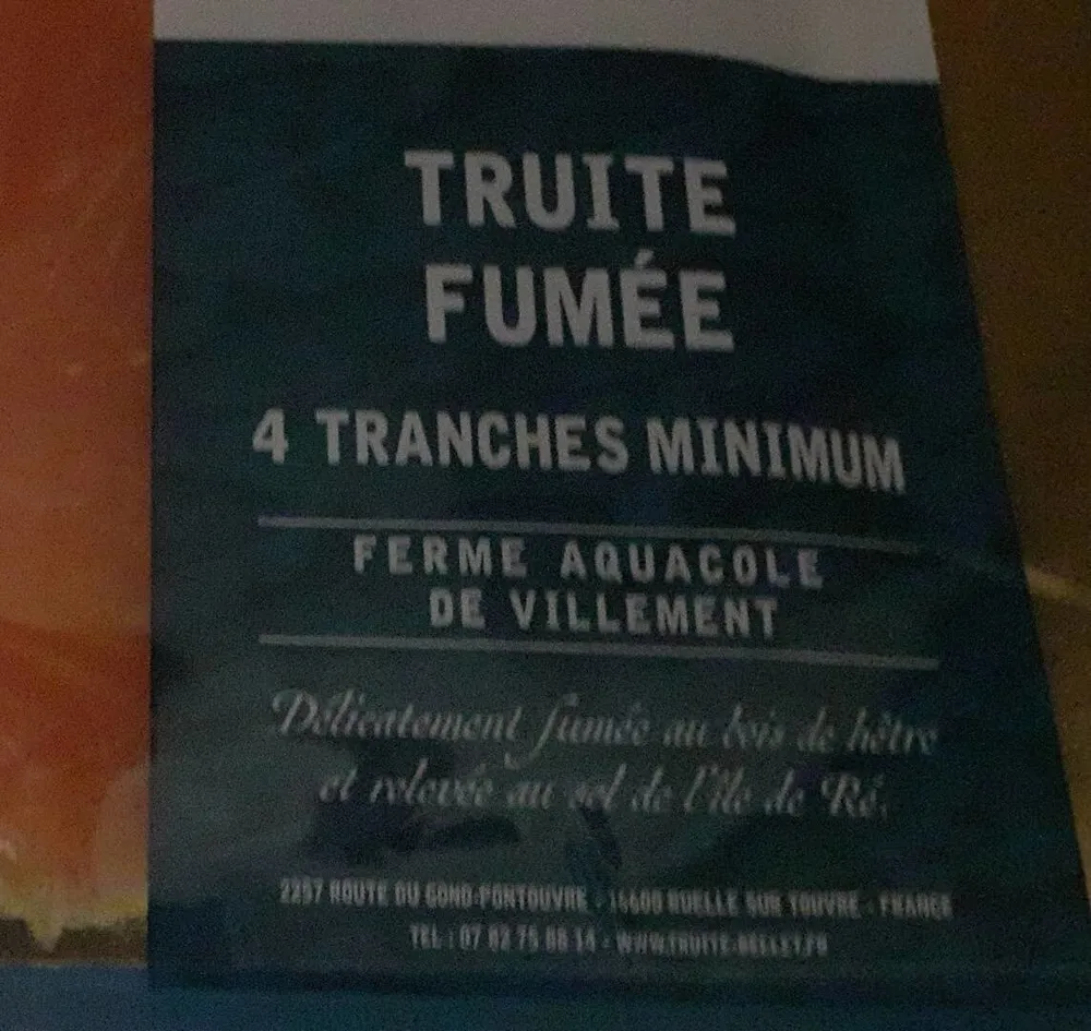 Truite fumée   truite bellet