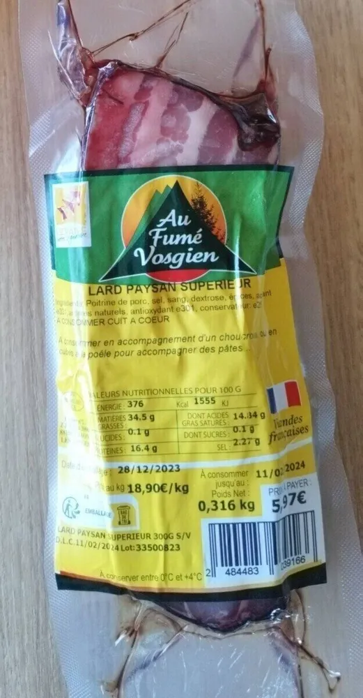 Lard paysan supérieur