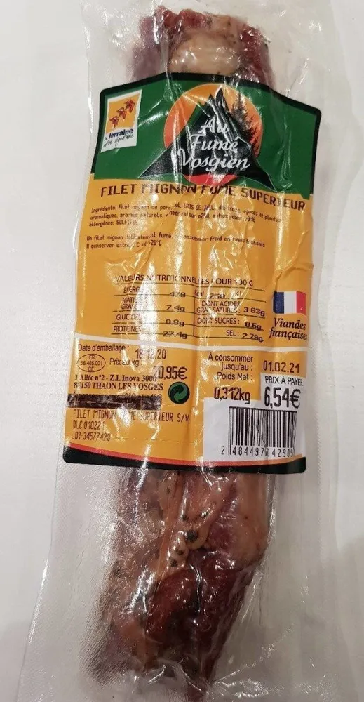 Filet mignon fumé supérieur
