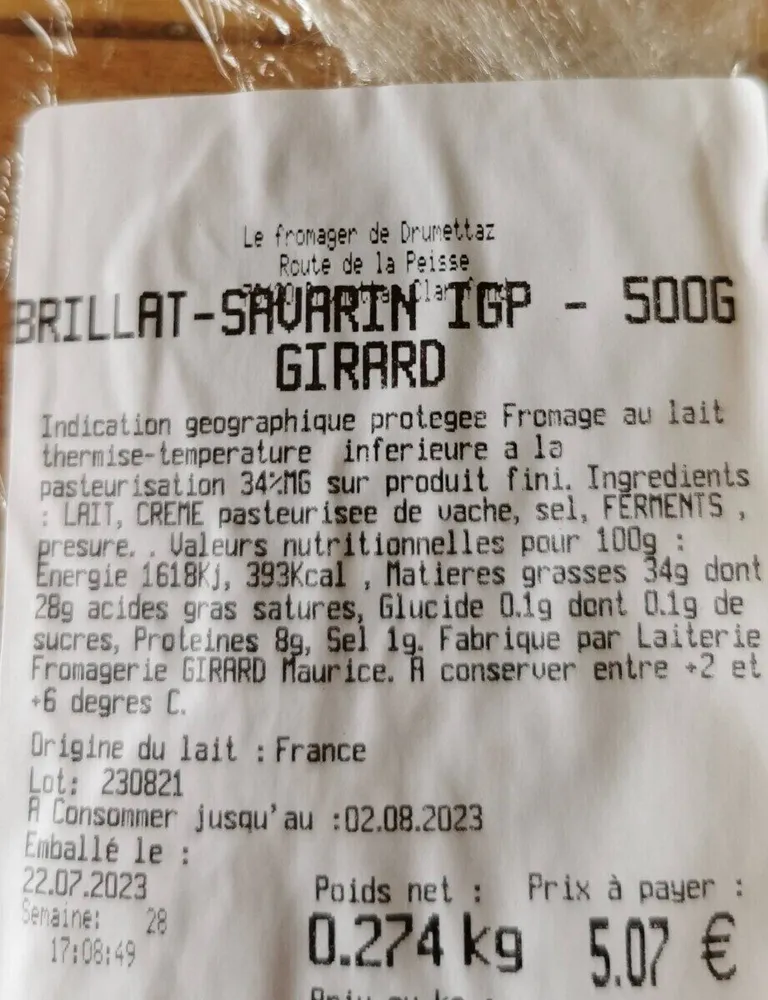 Brillat savarin IGP