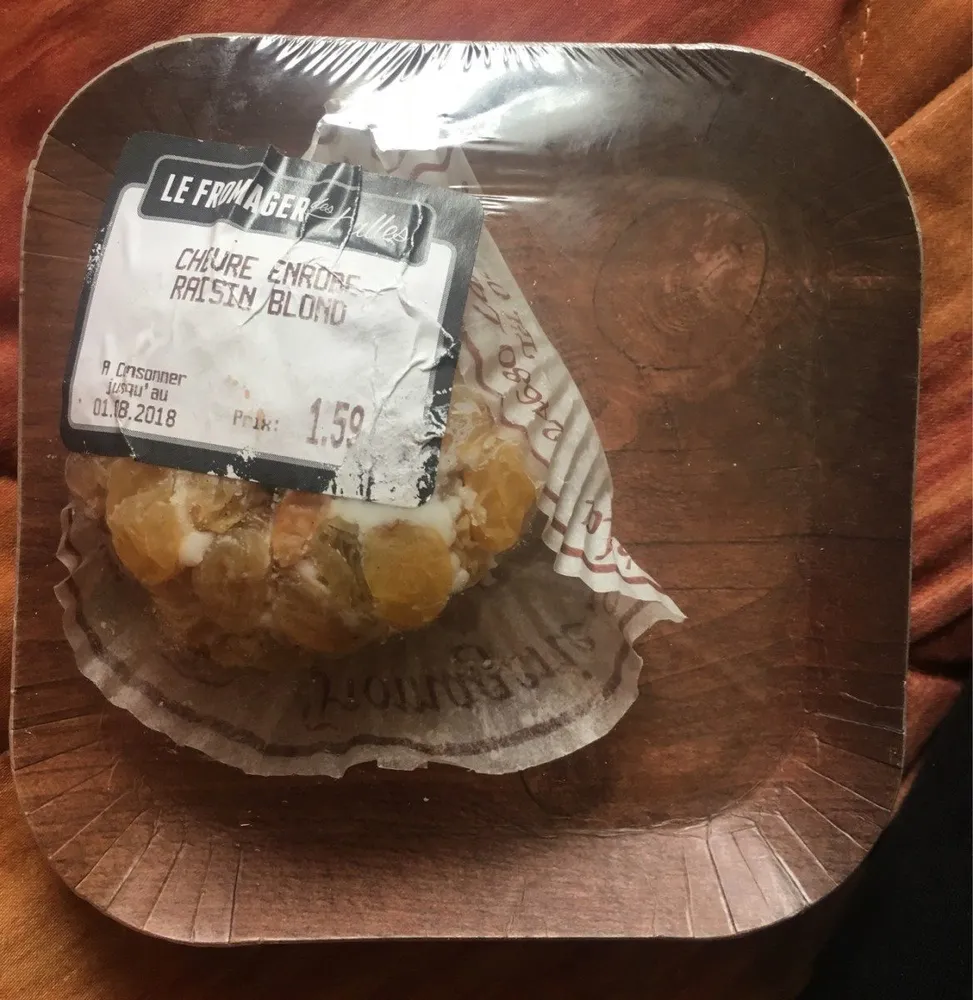 Chèvre enrobé au raisin blond