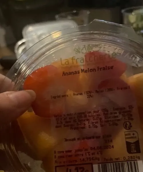 Ananas melon fraise