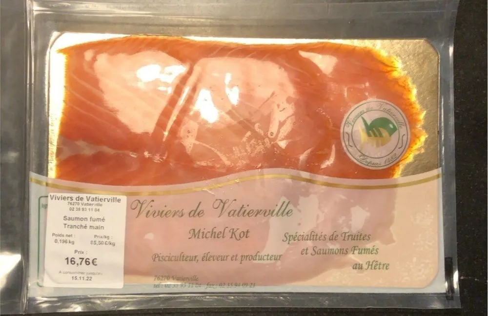 Saumon fumé tranché main