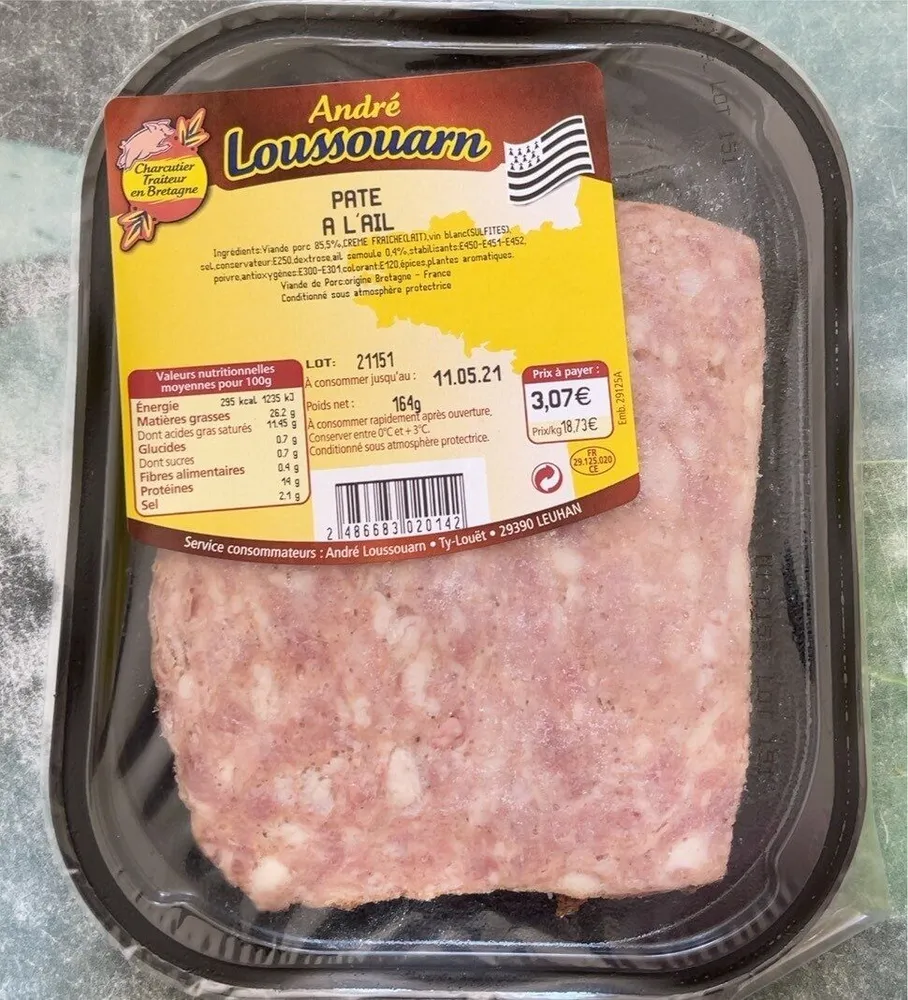 Pâté à l’ail 164g