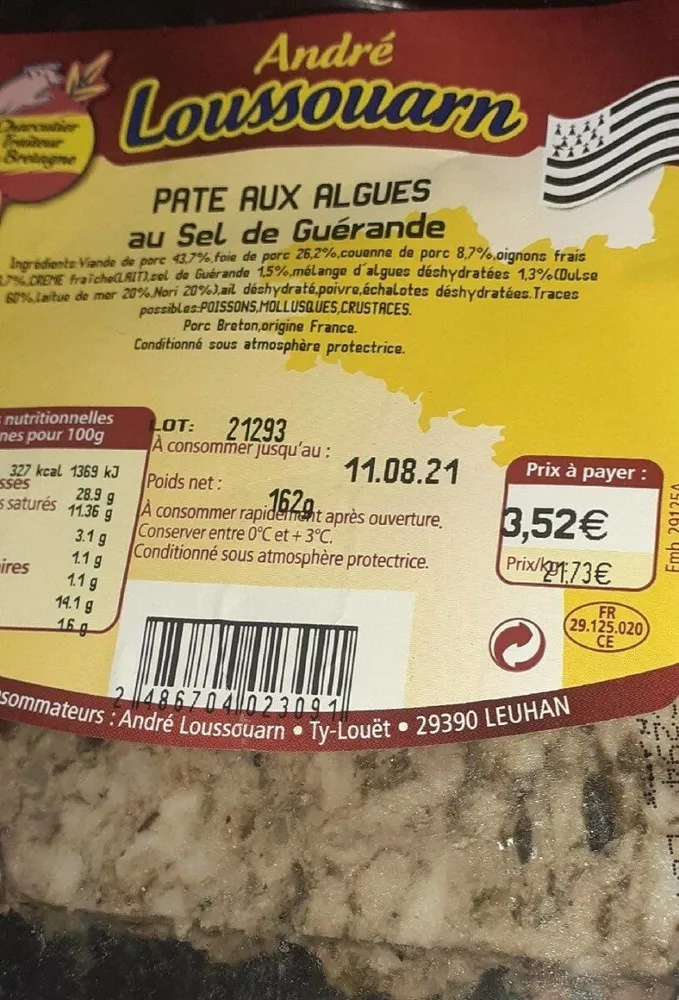 Pâté aux algues
