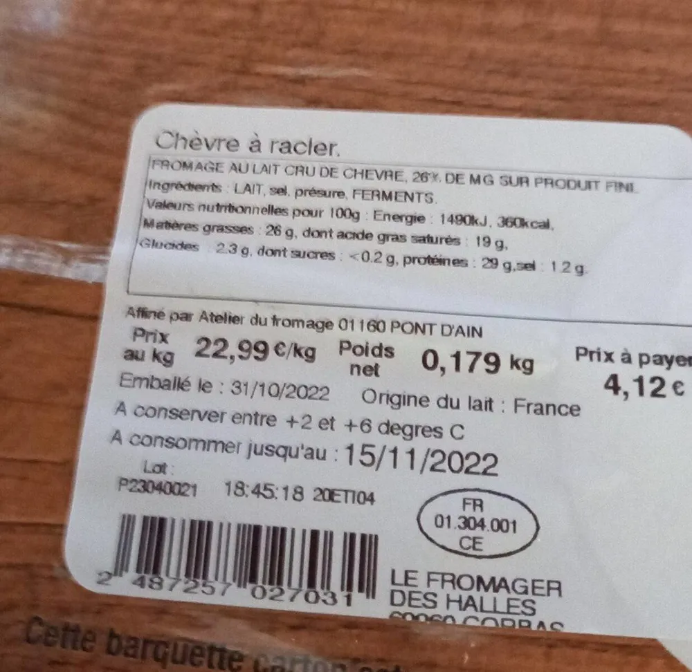 Chèvre à racler