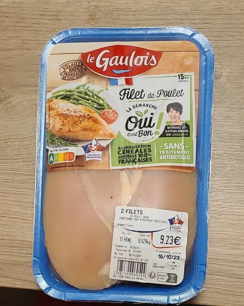 Filet de poulet jaune