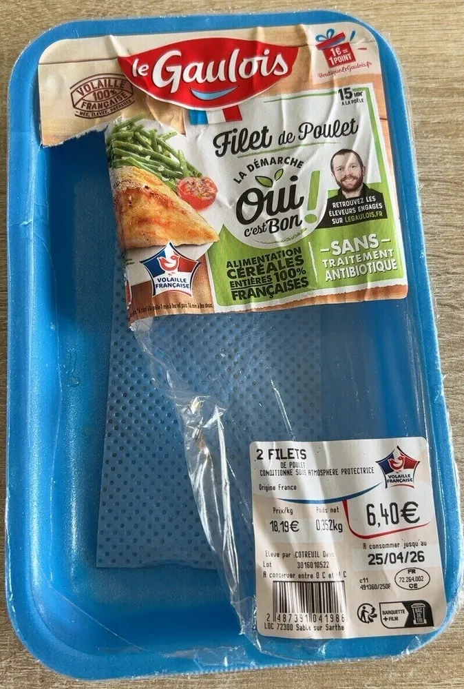 Filet de poulet sans traitement antibiotique