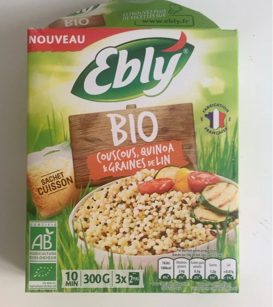 Ebly bio couscous, quinoa & graines de lin