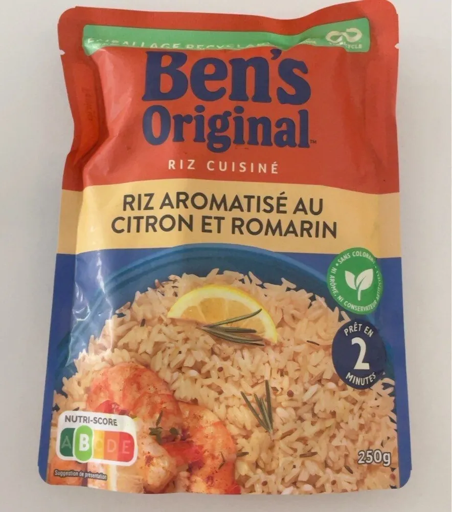 Riz aromatisé au citron et romarin
